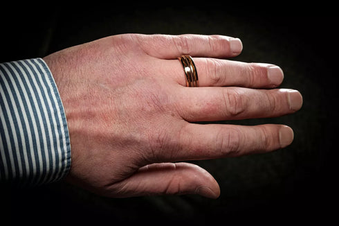 Men 8mm Tungsten Guitar String Whisky Barrel Wood Inlay Engagement Wedding Band